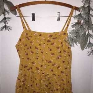 Mustard Yellow Floral Dress